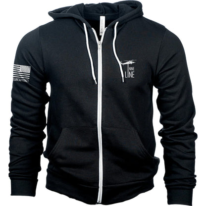 Sweat à capuche entièrement zippé avec logo Dropline
