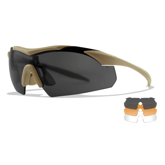 WX VAPOR 2.5 Visiere: grigio/trasparente/ruggine chiaro, montatura: marrone chiaro opaco