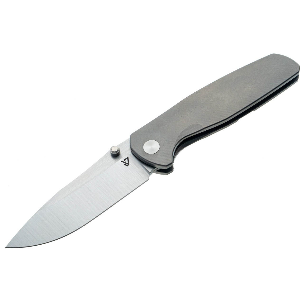 Esox V2, M390, Gray, Ti-Thumbstud