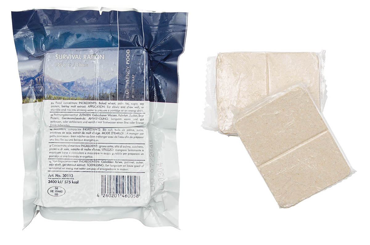 Cibo di emergenza, SURVIVOR® 125 g, (2 barrette), 7% IVA.