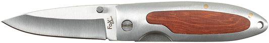 Klappmesser, Einhand,  silber, Holzeinlage