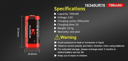 Akku 16GT-85UR, 850mAh