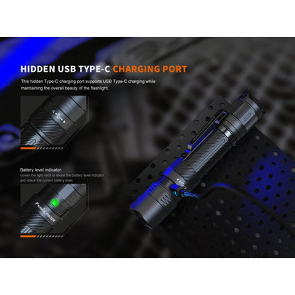 Torcia tattica a LED PD32R, 1.400 lumen (batteria inclusa)