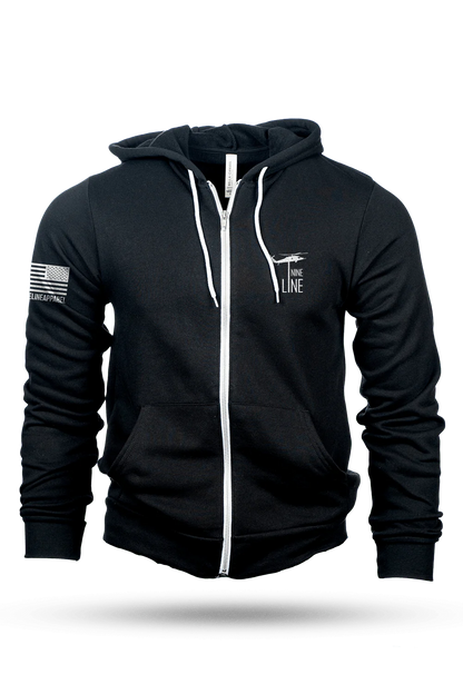 Sweat à capuche entièrement zippé avec logo Dropline