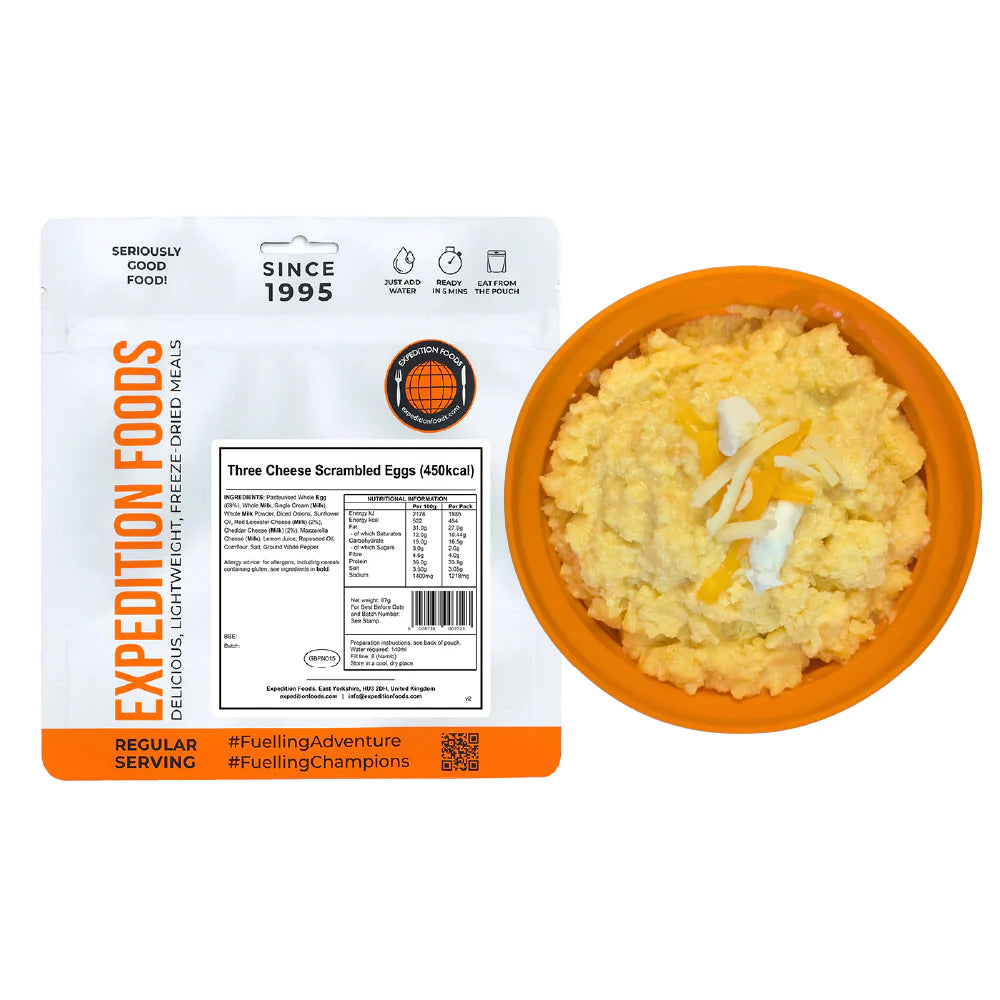 Three Cheese Scrambled Eggs (450 kcal) [Vegetarian & Gluten Free]