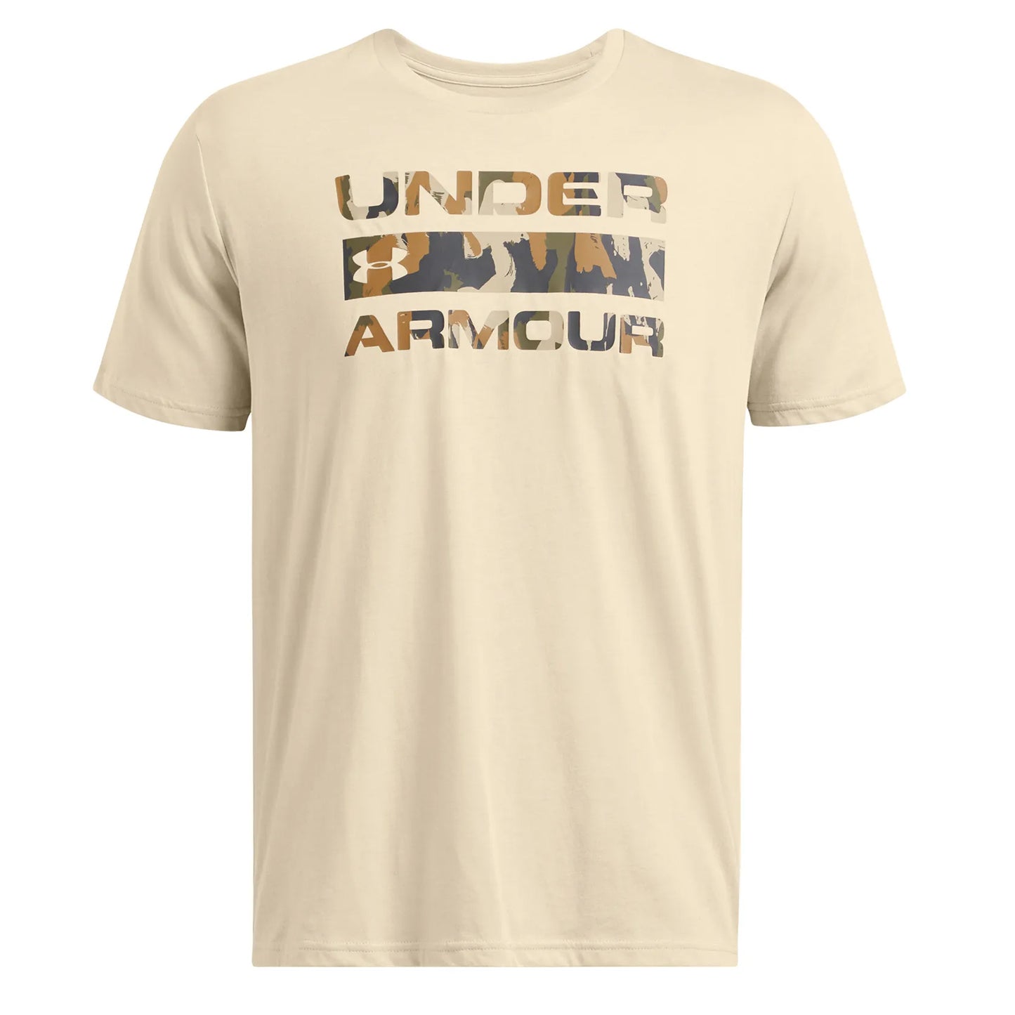 Stacked Logo Fill T-Shirt, Khaki Base / Timberwolf Taupe
