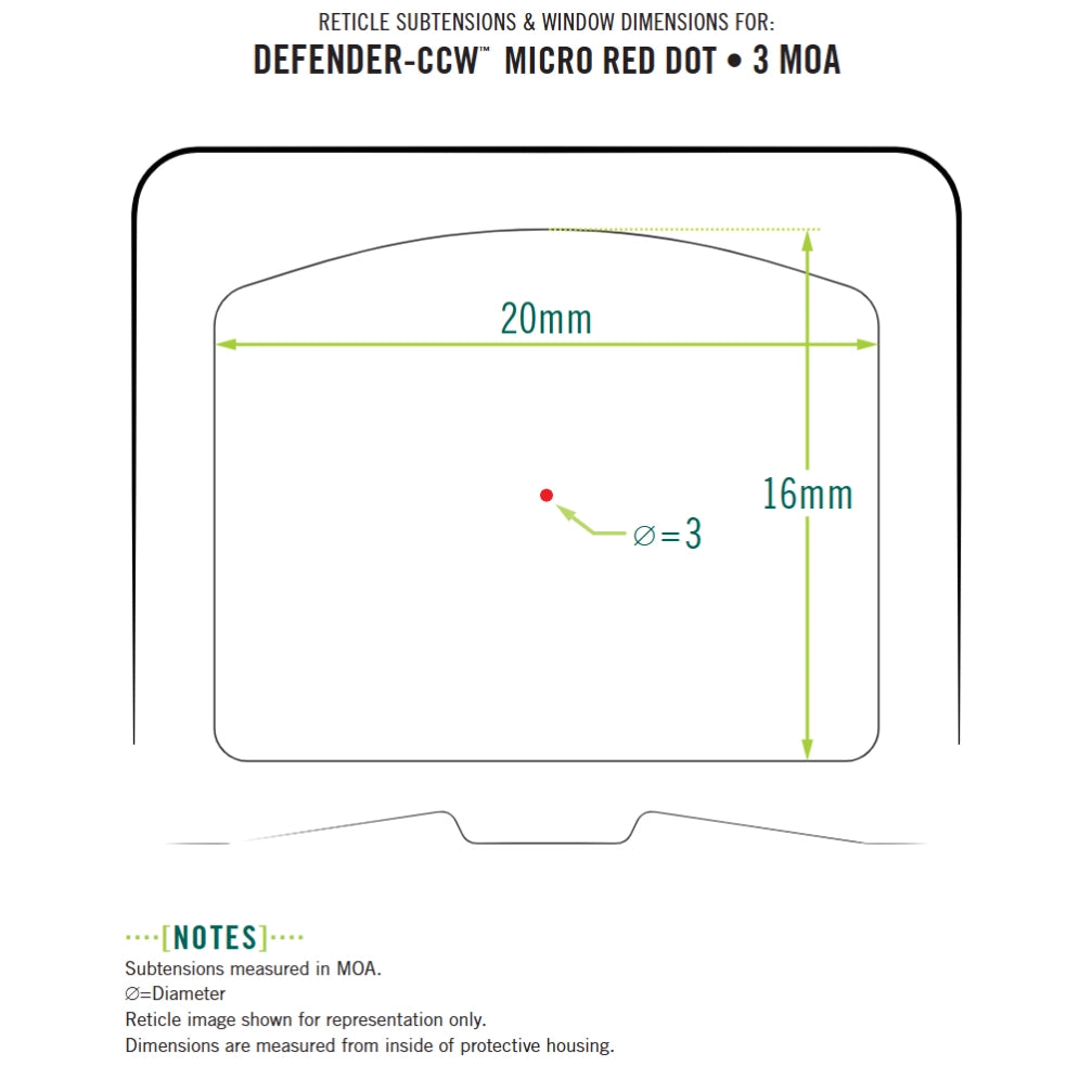 Vortex Defender-CCW Micro point rouge 3 MOA