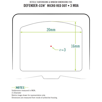 Vortex Defender-CCW Micro point rouge 3 MOA