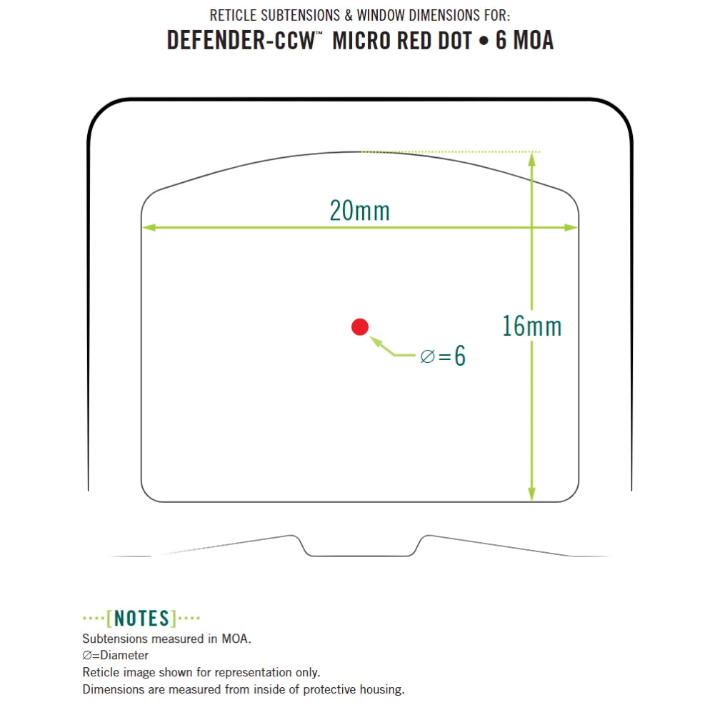 Vortex Defender-CCW Micro Red Dot 6 MOA