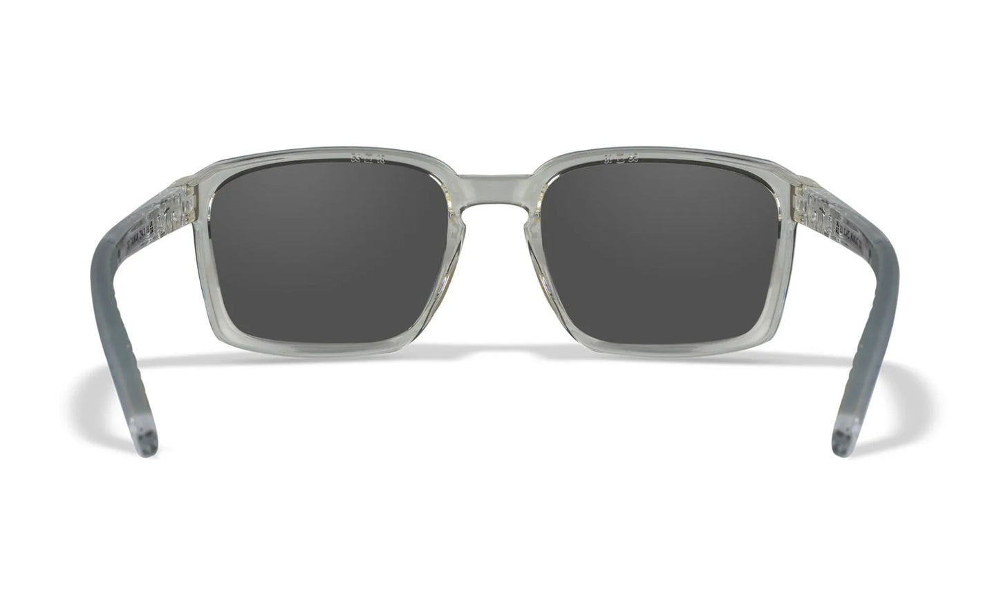 Lenti WX ALFA: CAPTIVATE™ Polarized blu specchiato, Montatura: cristallo trasparente lucido