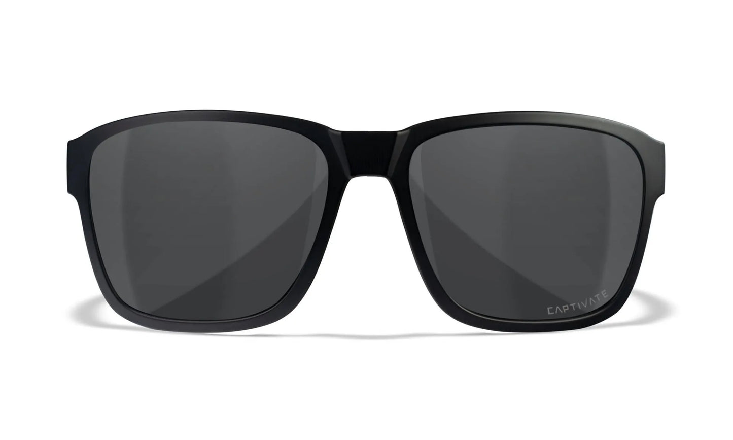 Lenti WX TREK: CAPTIVATE™ Polarized grigio, Montatura: nero opaco